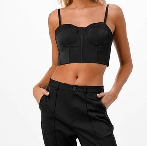 Satin Corset Top with matching Satin Tuxedo Pants